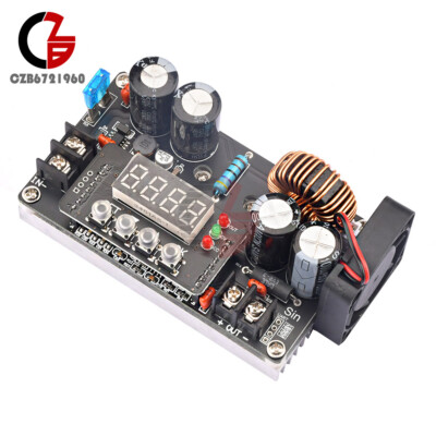 DKP6008 CNC Adjustable DC6V-65V to DC0-60V Step Down Power Supply Module W/ Fan