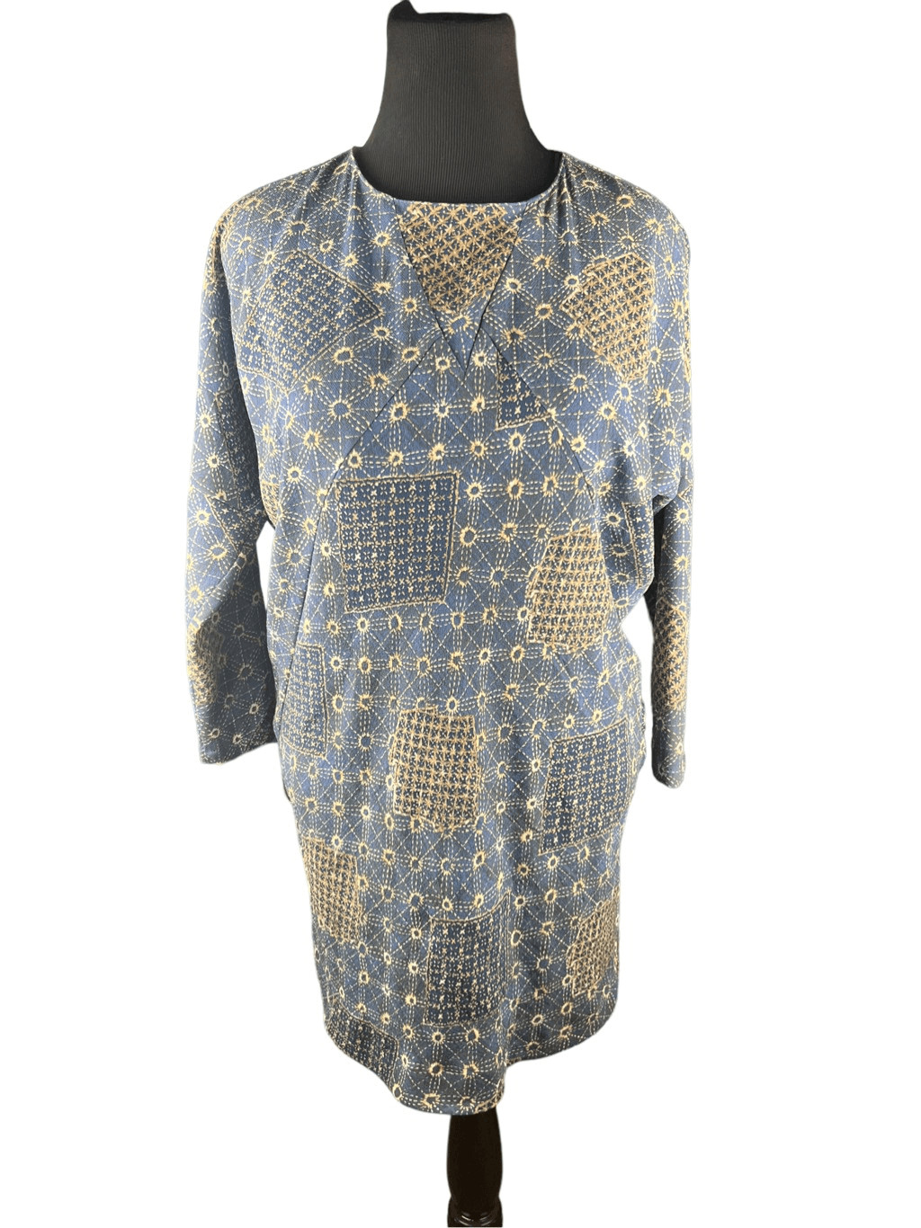 Zara basic oversized printed long sleeve mini dre… - image 1