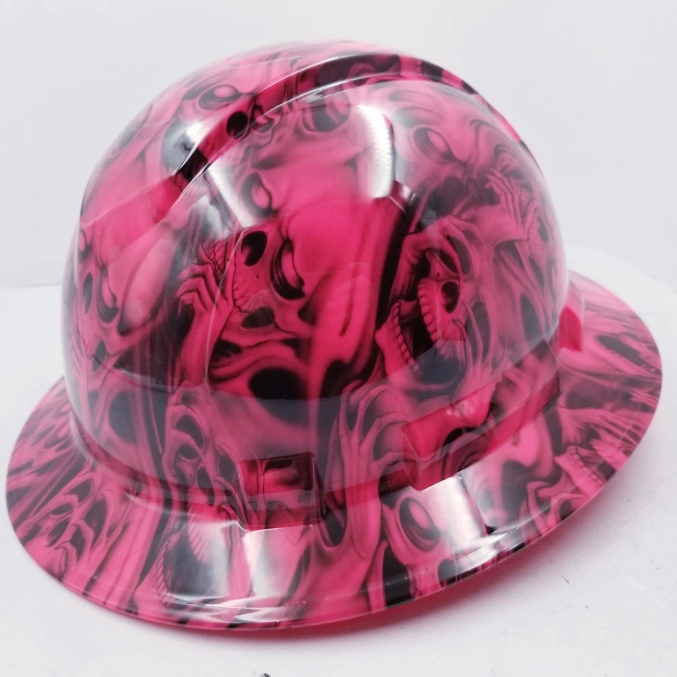 New Full Brim Hard Hat Custom Hydro Dipped HOT PINK SEE NO EVIL . Free Shipping! - Image 3 of 4