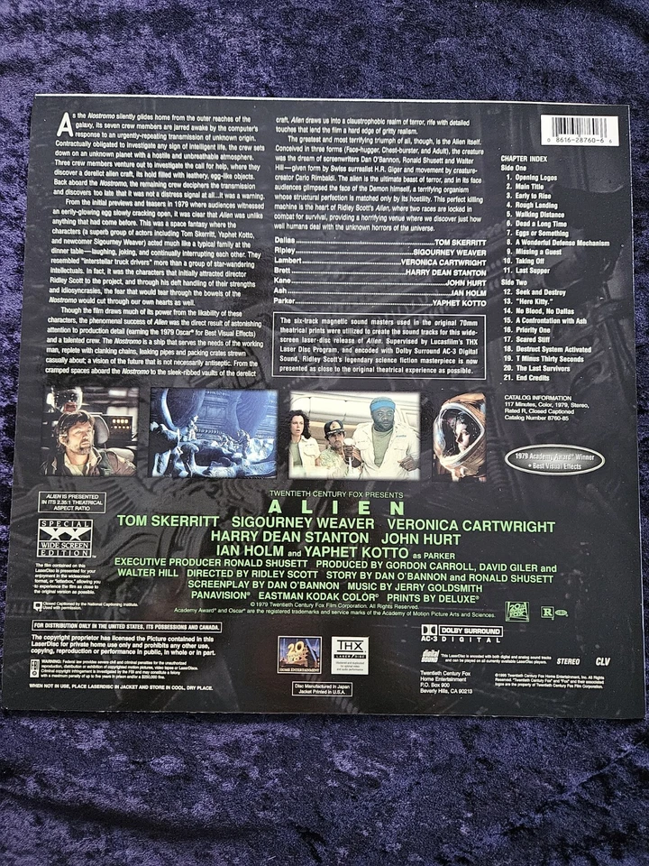 Alien Laserdisc AC-3 THX Dolby Surround Sound 6 track magnetic - Image 2 of 3