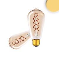 Isoled E27 Vintage Line Led ST64 Edisonbulb, Amber, 4W 2200K