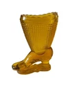 Fenton Glass Boot Shoe Heel Slipper figurine Boyds Westmoreland vtg Amber Gold