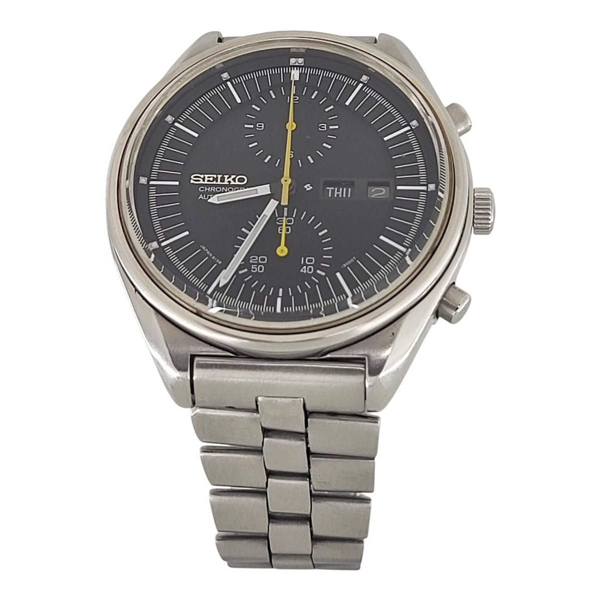 Seiko Jumbo 6138-3003 Automatic Chronograph Watch with Black Dial