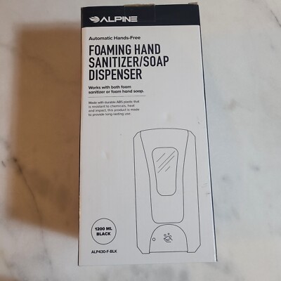 Alpine Industries 1200 ml Automatic Hands-Free Foam Sanitizer/Soap Dispenser BLK