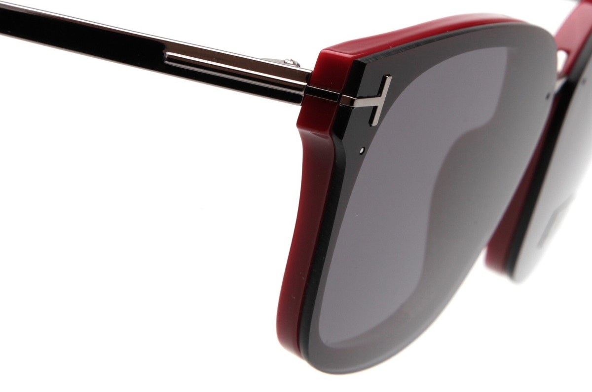 Tom Ford TF1014 71A Philippa-02 Sunglasses Shiny Bordeaux Smoke NEW New TOM FORD Philippa-02 TF 1014 71A Bordeaux Sunglasses 68  main image 2