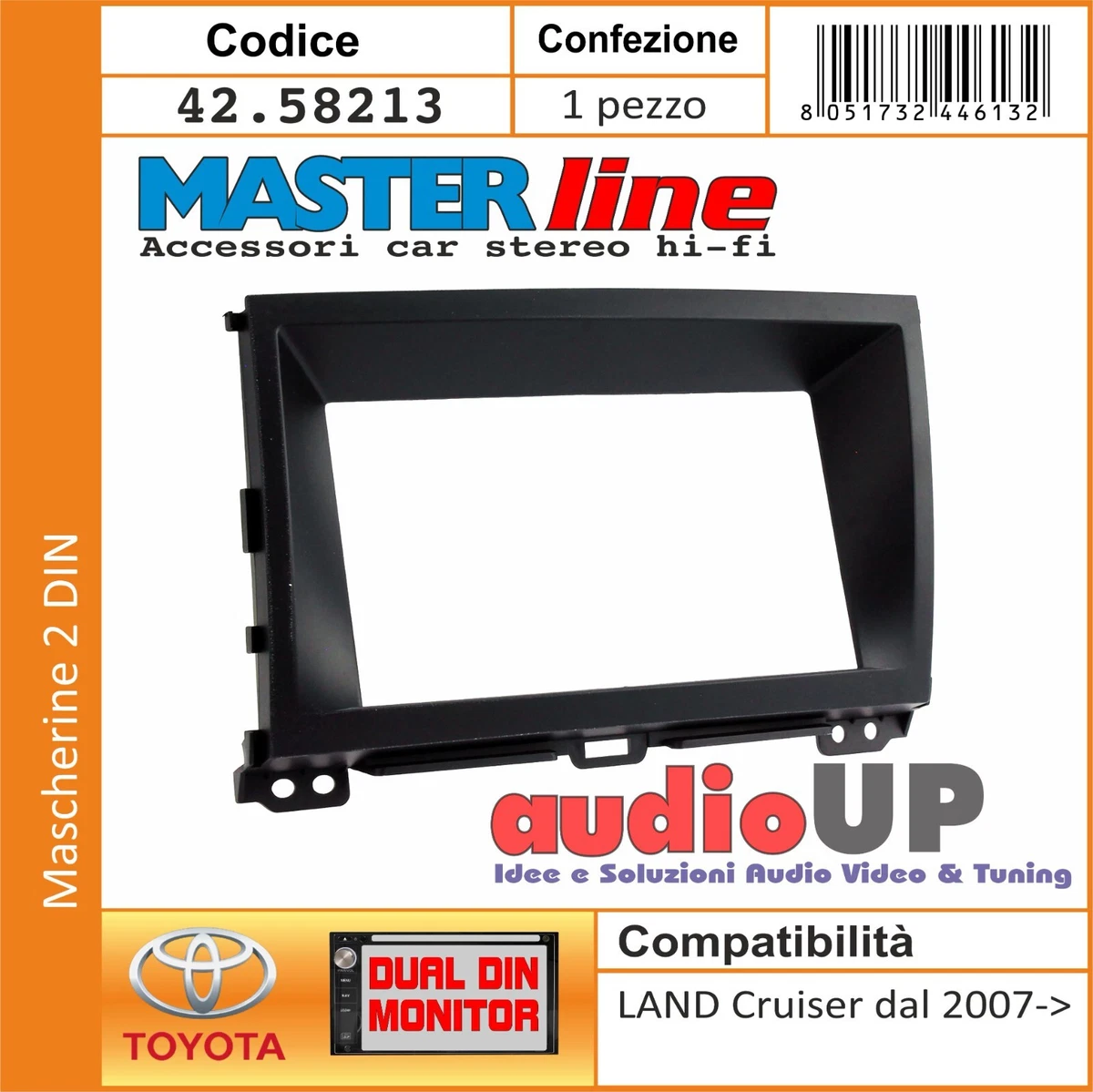sound-way Kit di Montaggio Autoradio, Facciata Telaio Radio 1 DIN / 2