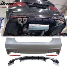 Fits 12-18 BMW F30 M Sport M Performance Style Rear Bumper Cover Twin Muffler