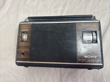 Sony, Transistor, Radio, 6R-33, Super Sensitive, AM, Woodgrain, Works, See Descr