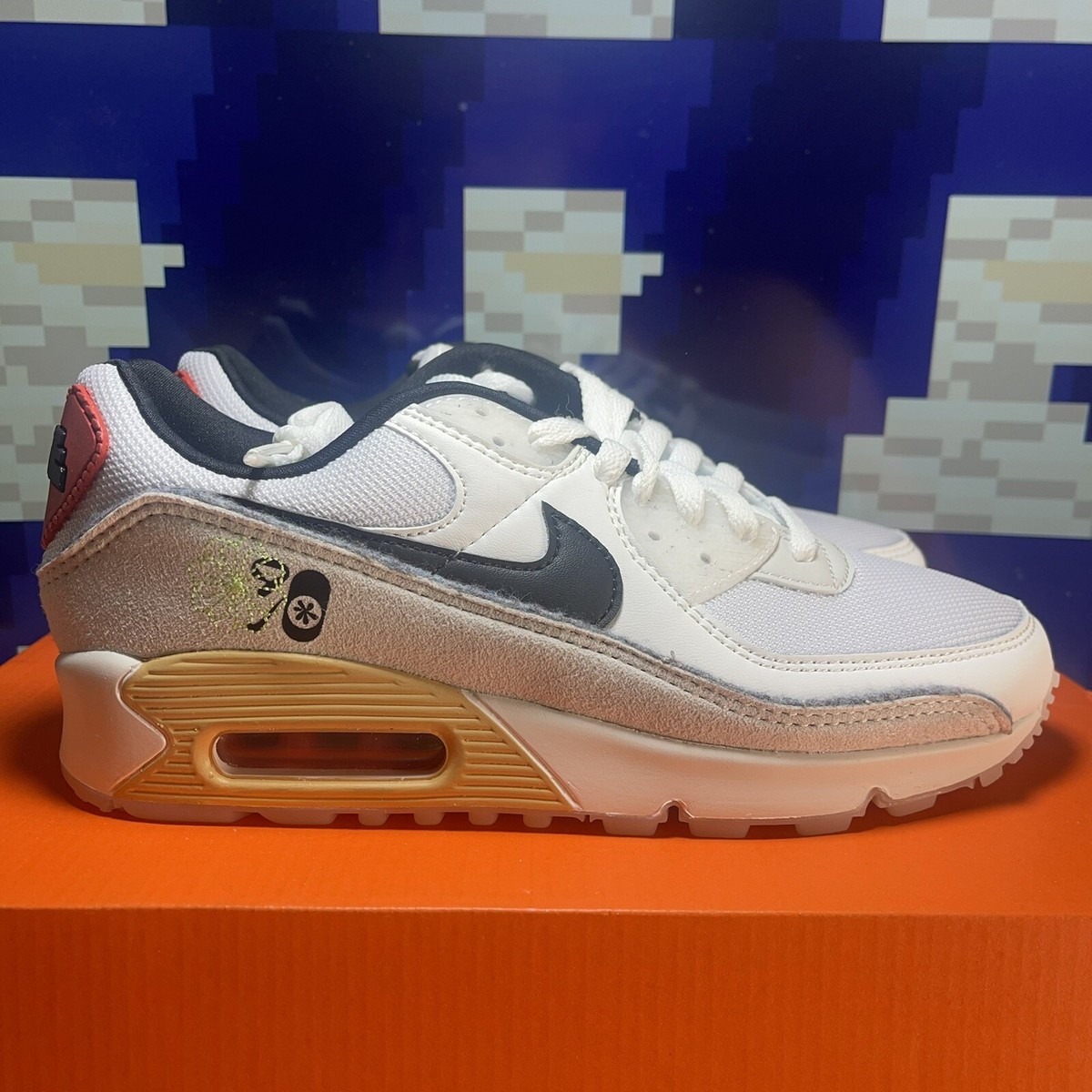 Nike Air Max 90 SE \'Swoosh Fiber DV3335-100 Size 8 Nike Air Max 90 SE  main image 3