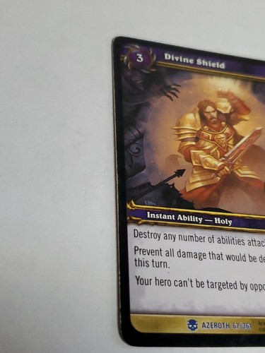 World Of Warcraft TCG - Divine Shield - Azeroth 67/361 - Rare Paladin Class Card - Picture 7 of 12