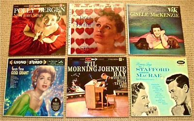 GREAT 1950's SINGERS LP's: Bergen/Cook/MacKenzie/Grant/Ray/Stafford-MacRae