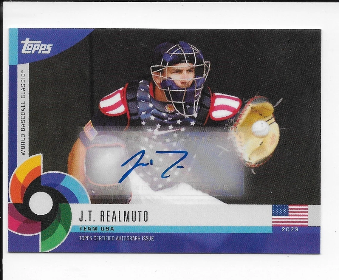 2023 Topps WBC Global Stars /50 J.T. REALMUTO Purple Auto - Team