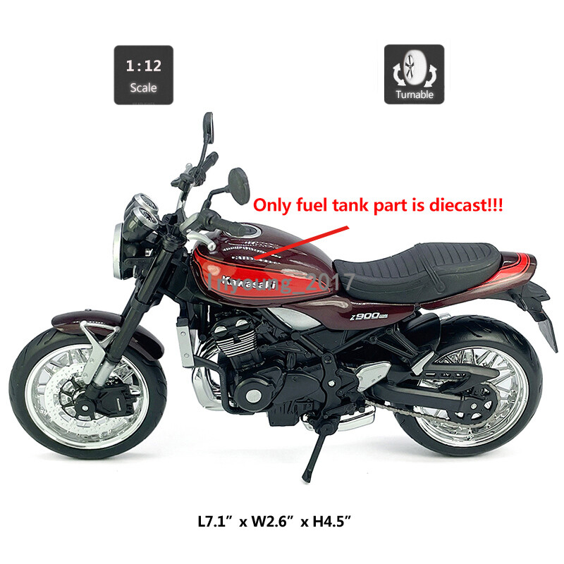 1/12 Scale Kawasaki Z900RS Motorcycle Model Diecast Toys for