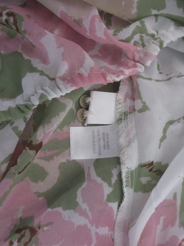 Top transparente Charlie encantador para mujer talla M manga larga multicolor floral Foto 4 de 4