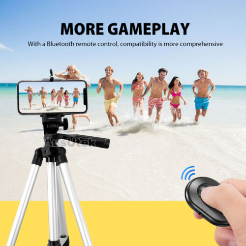 Universal Telescopic Camera Tripod Stand Holder Mount For  iPhone 15 Samsung S23 - Picture 1 of 12