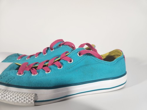 Converse All Star Turquoise Aqua Teal And Pink Unisex Mens 6 Womens 8 Sneakers - Picture 4 of 14