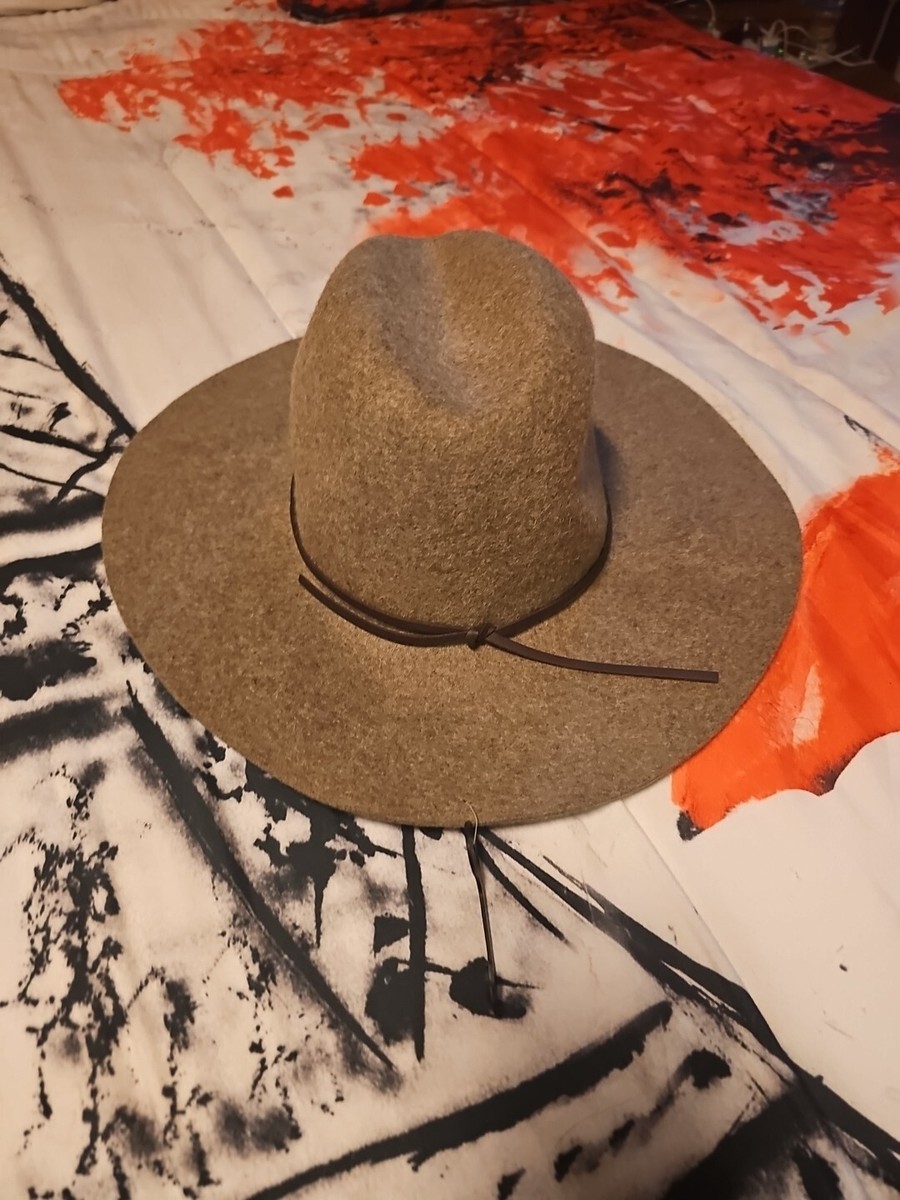 Banana Republic Fedora Hat Brown Wool Wide Brim With Band M  display picture 3