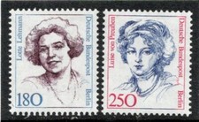 (2373)  Berlin 1989, Mi.844/45 postfrisch, Frauen der deutschen Geschichte
