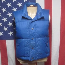 SUNDOWN puffer vtg outdoor 1970s puffy vest w/ snaps XS classic hiking