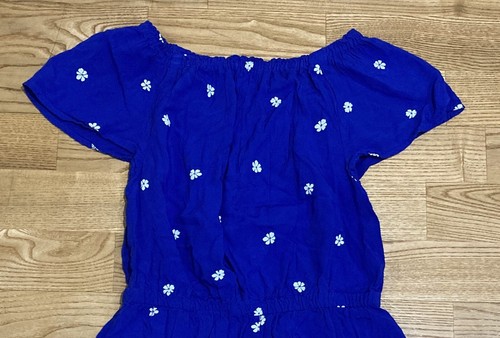 Girl's Old Navy Royal Blue Floral Romper Size 8 EUC - Picture 2 of 3