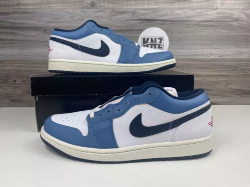 *Nike Air Jordan 1 LOW SE 'Armory Blue' White Black Red HM3711 144 Men's Shoes