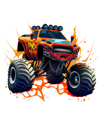 3X Autoaufkleber Sticker Monstertruck Tuning Aufkleber Auto Heckscheibe 9X9 cm