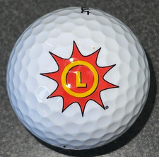 'L' Sun Red Cartoon Logo Used Golf Ball F-3-8 - 1ct one
