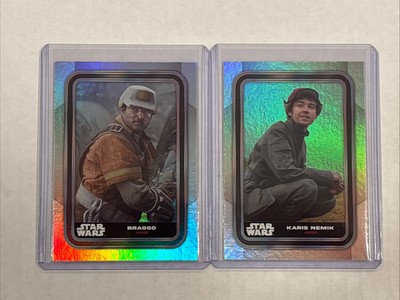 2023 Topps Star Wars Flagship Brasso & Karis Nemik Rainbow Foil 2 Card Lot Andor
