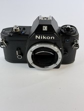 Nikon EM 35mm SLR Film Camera Body Black FOR PARTS REPAIR Missing Knobs Levers