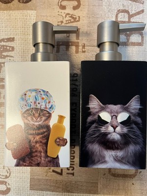 Sanilo Seifenspender für Katzenliebhaber 2er Set - NEU !!! Katzenmotive