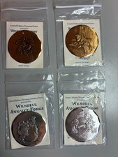 Lot of 4 Wendell August Forge Christmas ornaments