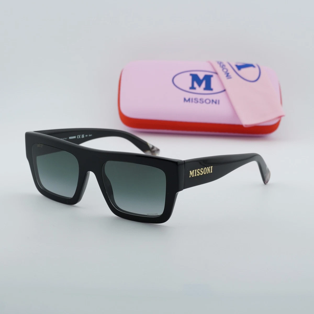 M Missoni MMI 0089/S 0807 IR Square Sunglasses - Shiny Black/Grey Missoni M Missoni MMI 0089/S 0KB7 IR Sunglasses Grey Square  main image 3