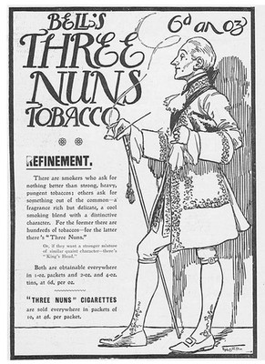 GLOCKEN Drei Nonnen Tabakmoden Veredelung - antike Werbung 1904
