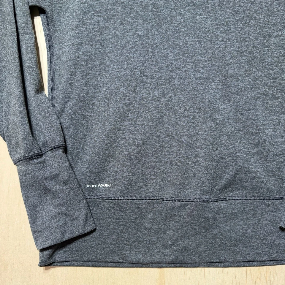 Saucony Women’s Run Warm Long Sleeve Hoodie Thumb Holes Gray Size Small - Image 2 of 4