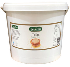 Bevelini Tahini Natural, 100% Sesame Seed Paste Catering Size - 5kg