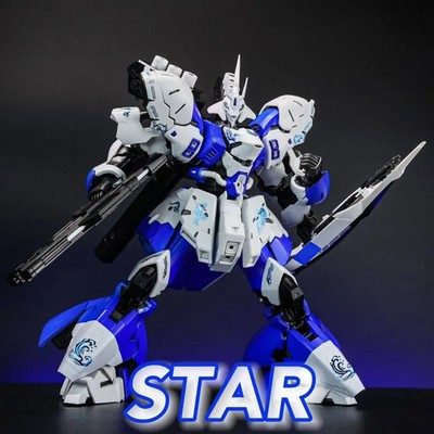 RG 1/144 Sazabi Blue White Porcelain Model Kit Anime Robot Figure Gift