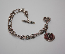 HTF! David Yurman Sterling Silver "Make a Wish" Toggle Bracelet 7" [105GRA]