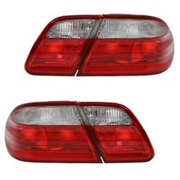 RüCkleuchten Klarglas FüR Mercedes E-Klasse W210 Limo Bj. 1995-2002 Rot/Chrom