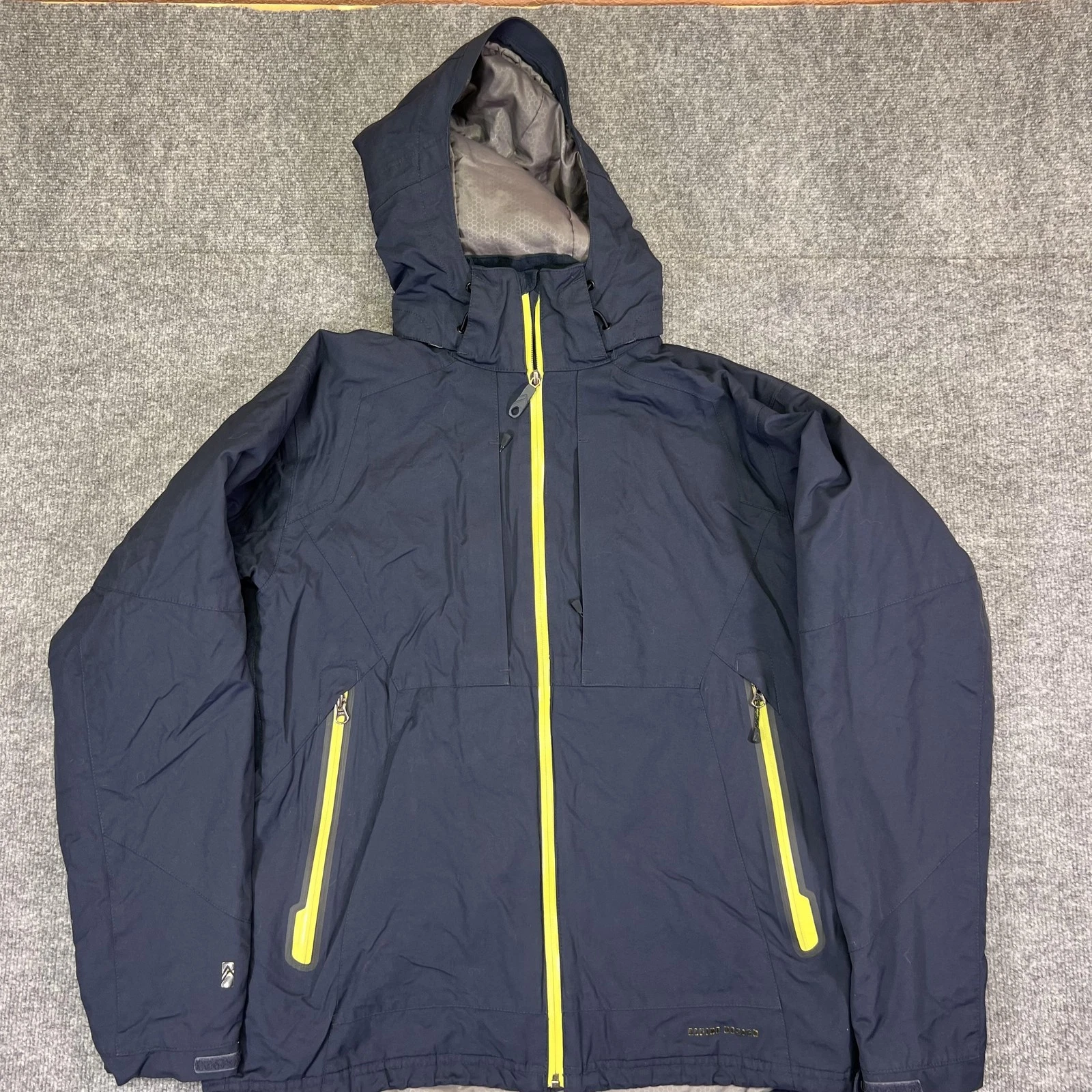 Alpine Design Jacket Mens M Blue Quilted Hooded Insulated Full Zip Pockets