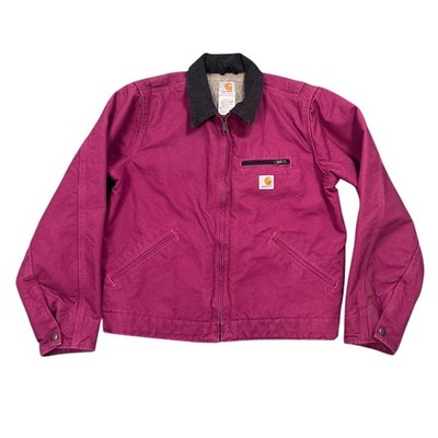 カーハート Carhartt WJ097 VRS デトロイトジャケット ピンク Carhartt WJ097 VTG Detroit Jacket Women Medium Berry Pink Sherpa