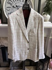 SUITSUPPLY Personal Tailoring LAZIO men's sport jacket - linen / wool - 44L