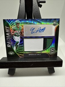 2022 Panini Spectra - Radiant Rookie Patch Signatures Breece Hall /99 Jets