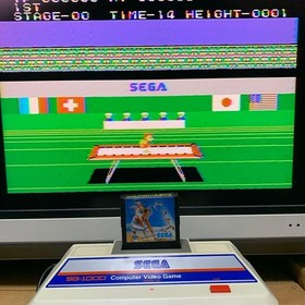 SEGA SG-1000 Console Tested Working w/ Controller AC Adapter Hyper Sports JAPAN