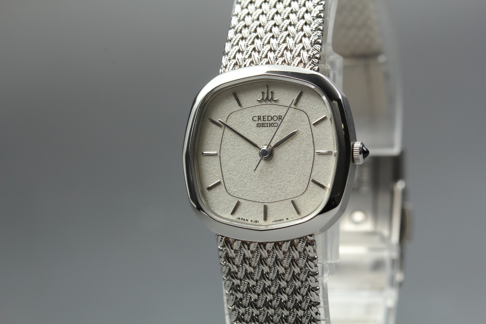 SEIKO Credor 4J81-5040 Silver Tank Quartz Women's Wat… - Gem