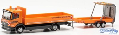 Herpa Elektro Prange Mercedes Benz Atego 13 Pritschen LKW Verkehrssicherung