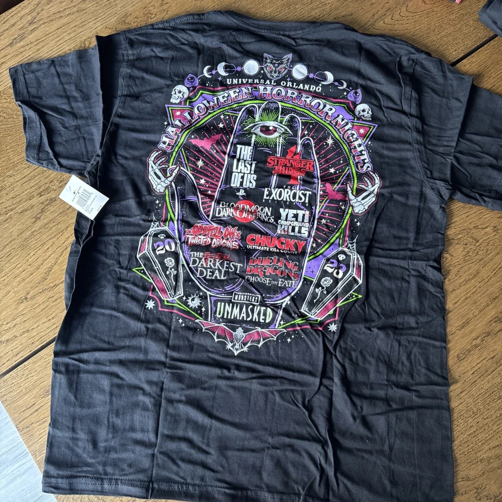 Universal Studios Orlando Halloween Horror Nights T Shirt Lg Blacklight HHN 2023