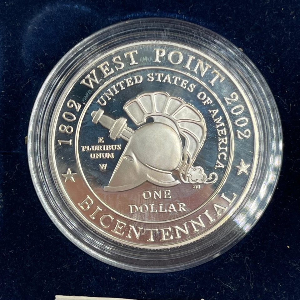 2002 US Mint 90% Silver Proof Military Academy Bicentennial Commemorative No COA - Image 2 of 3