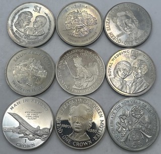 9 Various Crowns Coronation Bailiwick Of Jersey Man In Flight