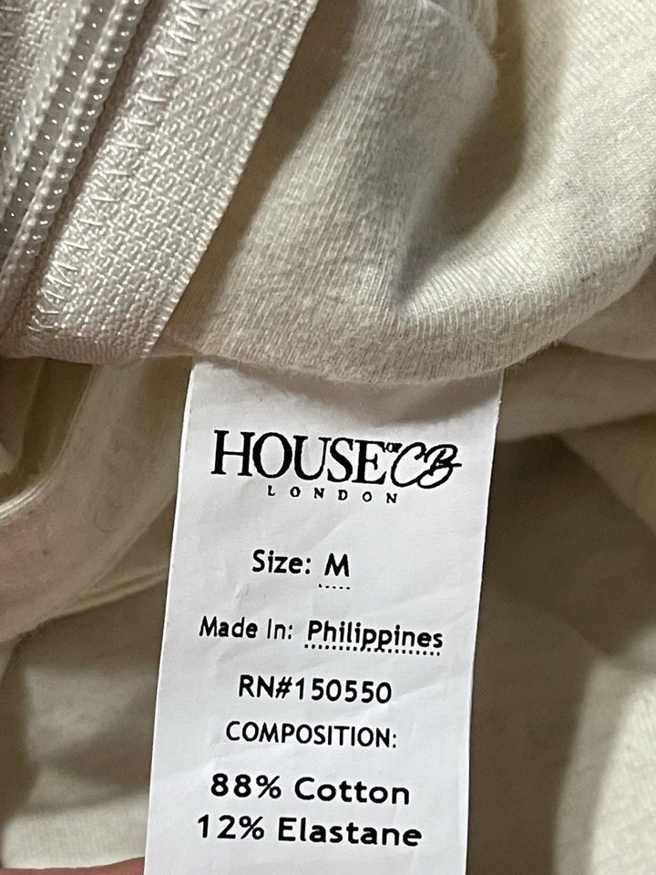 Mono House of CB Talla M Mallen Elastizado Jersey Susurro Blanco Marfil Para Mujer’s T39 Foto 4 de 4