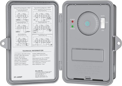 BN-LINK Pool Pump Timer, Outdoor Indoor Smart Wi-Fi Timer Box, 2HP 40A Max, 120,